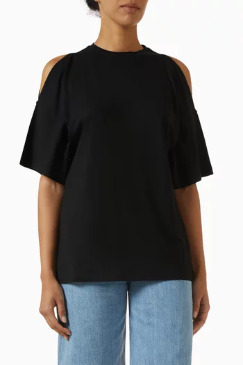 Open Shoulder T-shirt in Modal