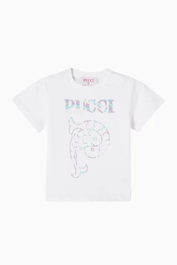 Printed T-shirt in Cotton