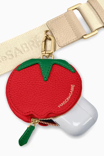 The SABRÉMOJI™ Tomato Bag Charm in Leather
