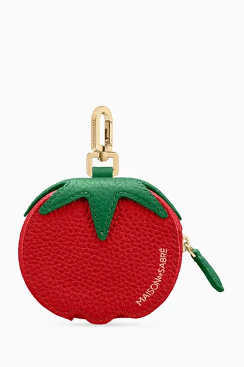 The SABRÉMOJI™ Tomato Bag Charm in Leather