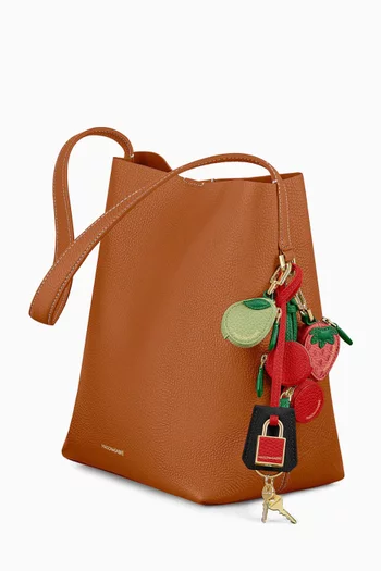 Padlock Bag Charm in Leather
