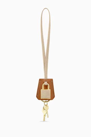 SABRÉMOJI™ Padlock Charm in Leather