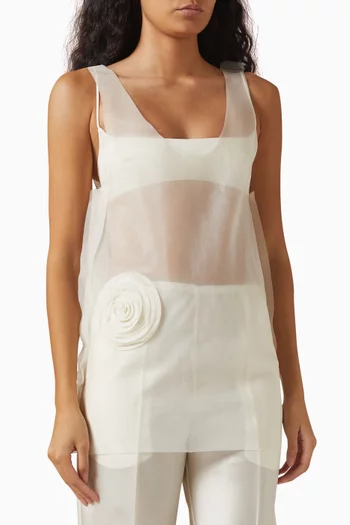 Lisse Sheer Blouse in Silk
