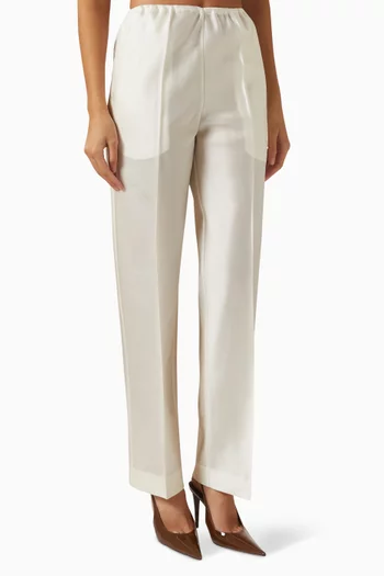 Elio Straight-leg Pants in Silk