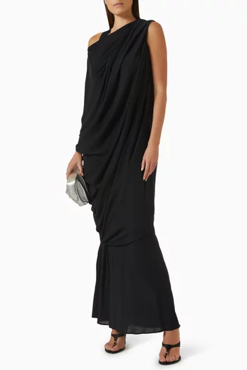 Moon Draped Dress in Cotton