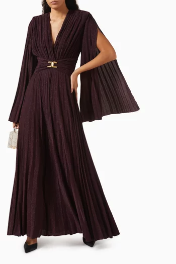 x Pronovias Danilea Pleated Maxi Dress
