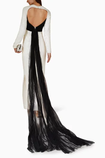 Open-back Train Dress