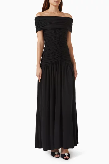 Off-shoulder Ruched Dress