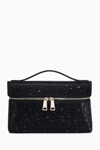 Mini Thea Embellished Top-handle Bag in Satin