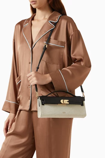 Bria Structured Top-handle Bag in Canvas & Vegan Leather