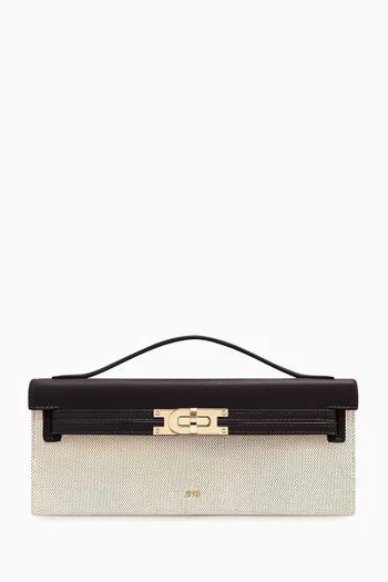 Bria Structured Top-handle Bag in Canvas & Vegan Leather