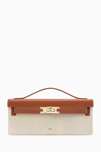 Bria Structured Top-handle Bag in Canvas & Vegan Leather