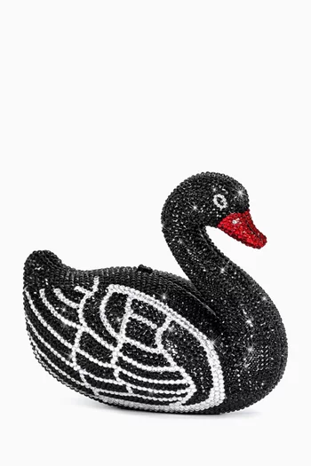 Kinsley Crystal Swan Clutch