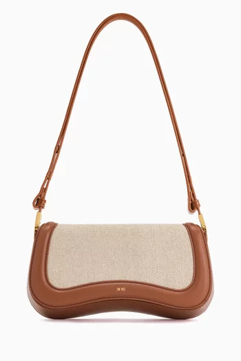 Joy Shoulder Bag in Canvas & Vegan Leather