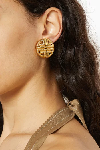 1980s Logo Clip-on Earrings
