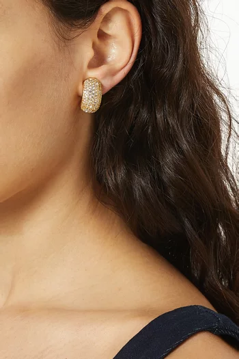 1980s Crystal Clip-on Earrings