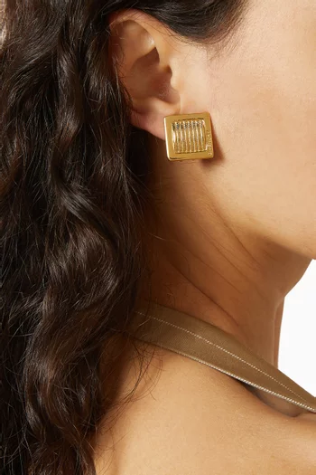 1980s Logo Clip-on Earrings