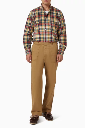 Madras Check Popover Shirt in Cotton