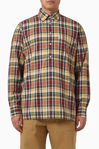 Madras Check Popover Shirt in Cotton
