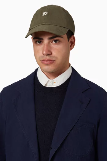 Chainstitch 'D' Baseball Cap in Cotton Twill