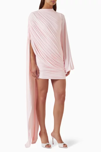 Aeros Tina Cape Mini Dress in Malai Lycra