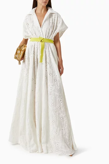 Oversized Flared Gown in Cotton