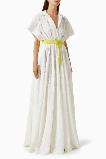 Oversized Flared Gown in Cotton