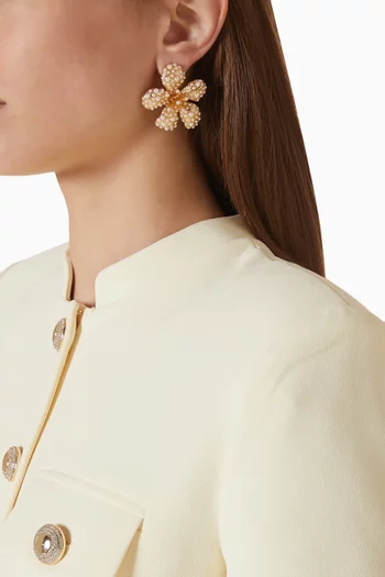 Crystal Floral Earrings
