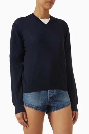 The Oscar V-neck Sweater in Merino Wool