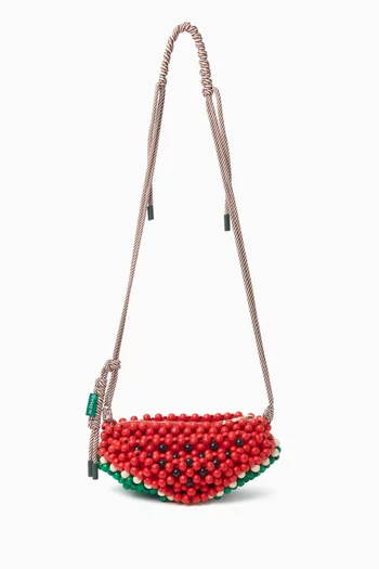 Wood Bead Watermelon Mini Bag