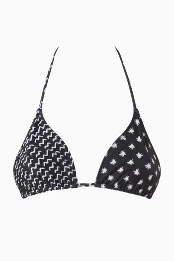 Estrellitas Y Olas Triangle Bikini Top