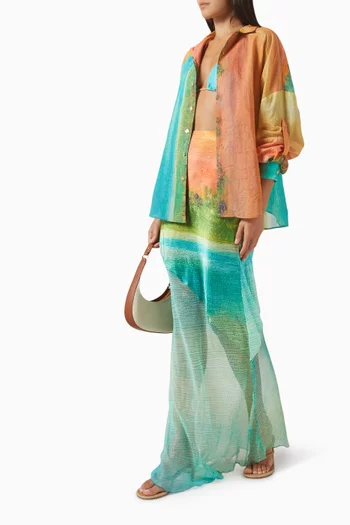 Formentera Maxi Skirt in Silk