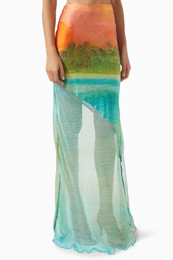 Formentera Maxi Skirt in Silk