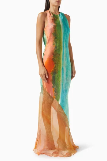 Formentera Maxi Dress in Silk