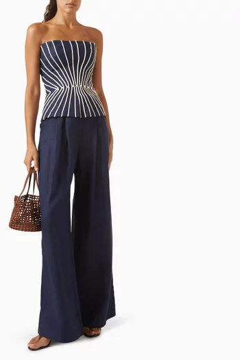 Silencio del Sol Top in Linen