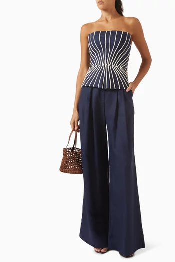 Ancestra Wide-leg Pants in Linen