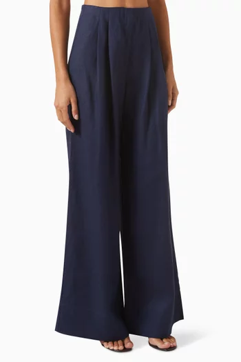 Ancestra Wide-leg Pants in Linen
