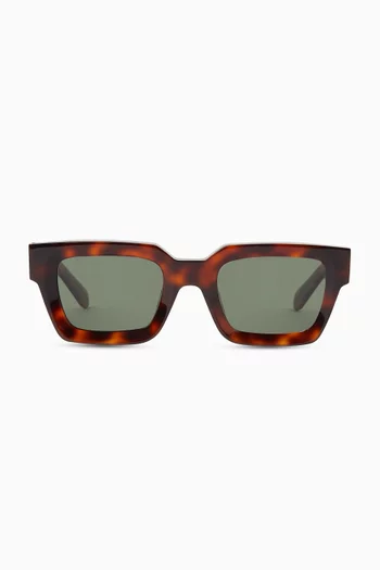 Icon Havane Square Sunglasses in Acetate