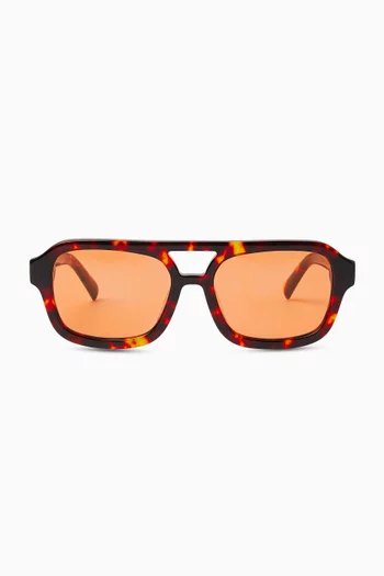Lueur Havane Aviator Sunglasses in Acetate
