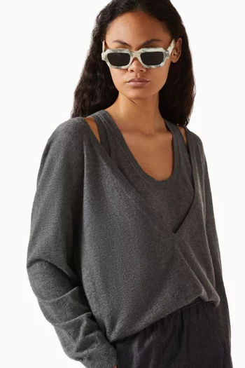 Marbre Charme Square Sunglasses in Acetate