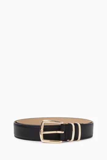 Plum Belt in Leather