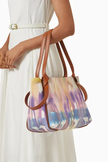 Bettina Tote Bag in Tie-dye Leather