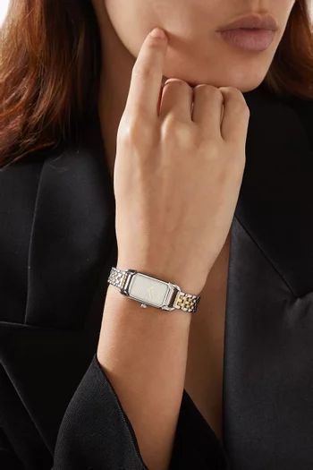 Cadie Two Tone Stainless Steel Bracelet Watch, 17mm