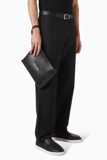 Kosmica Flat Pouch in Leather