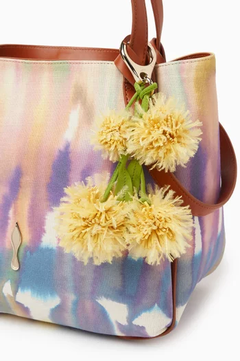 Floral Bag Charm in Leather