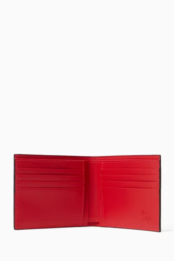 Moises-print Bi-fold Wallet in Leather