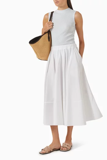 A-line Skirt in Cotton-poplin