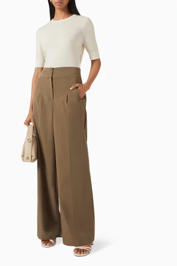 Tarima Straight-fit Pleated Pants