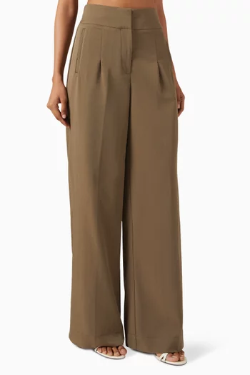 Tarima Straight-fit Pleated Pants