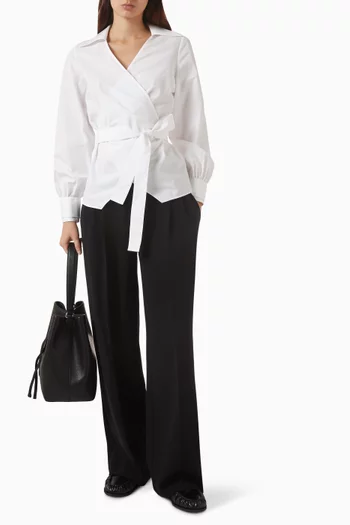 Wrap-front Top in Cotton